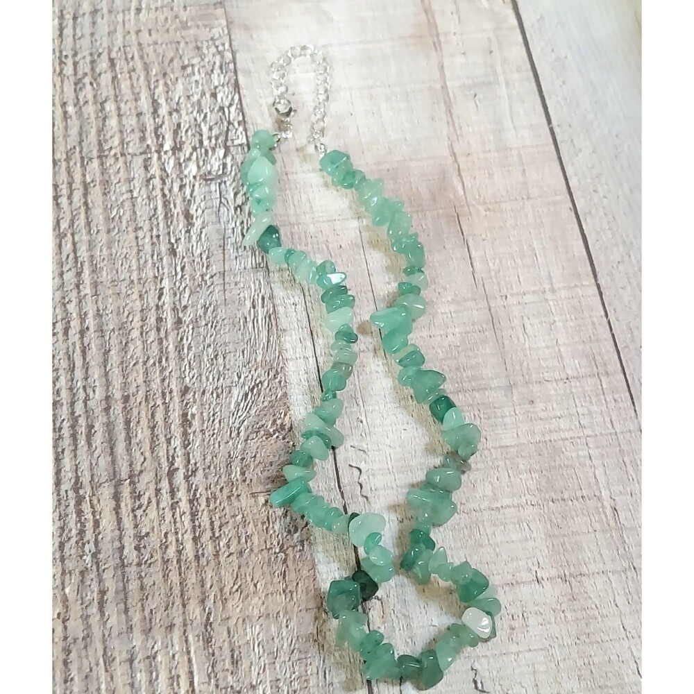 Green Aventurine Necklace 16 inch Crystal Necklace Natural Stone